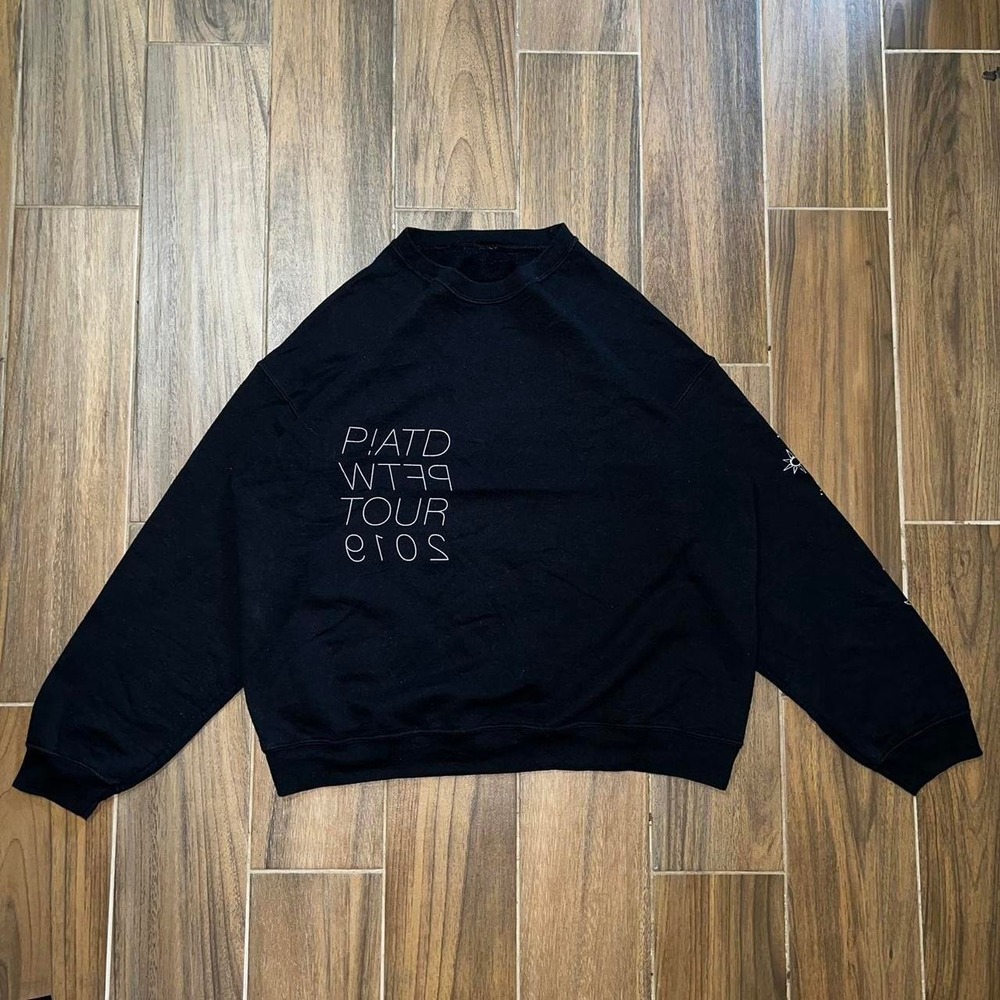 Mens Panic at the Disco Crewneck Sweatshirt PFTW Tour 2019 Graphic Print Large